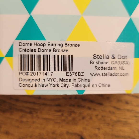 Bronze-Gold Hoop Earrings - Picture 5 of 6